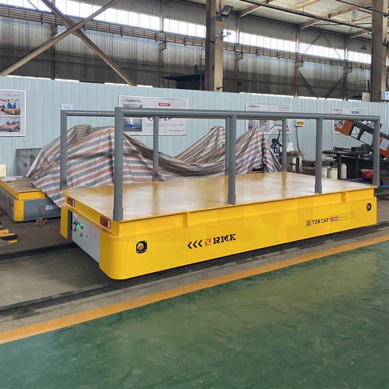 Heavy Duty 10 Tons Staalpijp Batterij Rail Transfer Cart