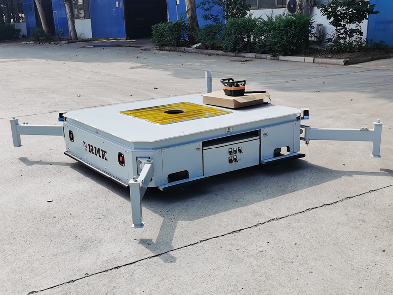 Omnidirectionele bewegende trackless transfer kar