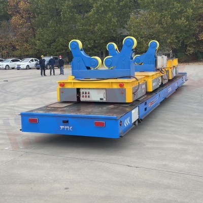 60 Tons Omnidirectionele Mobile Trackless Steering Wheel Cart