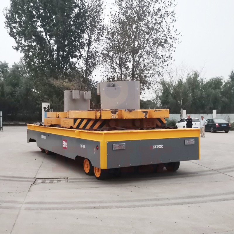 50 Tons Hydraulische Steering Trackless Elektrische Transfer Cart
