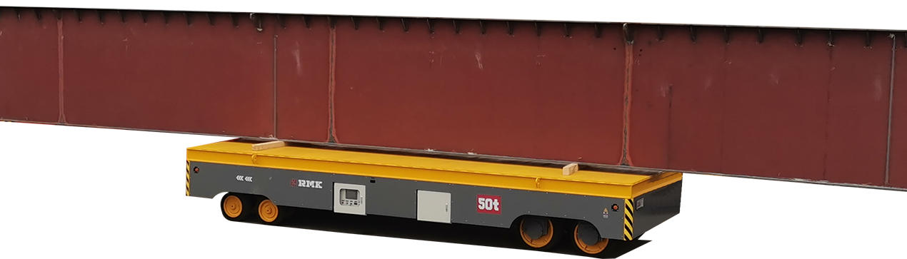 Aangepaste trackless transfer kar